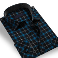 Checked mens cotton flannel shirt cheap