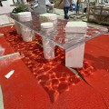 Tempered Glass Customized Rectangle Dining Table