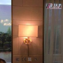 Lâmpada de parede moderna de cortina de tela de tela quadrada