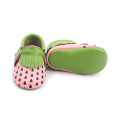 Ausgefallene Babyschuhe aus echtem Leder mit Muster Mokassins