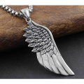 316L Stainless Steel Angel Wings Pendant Necklace Gift