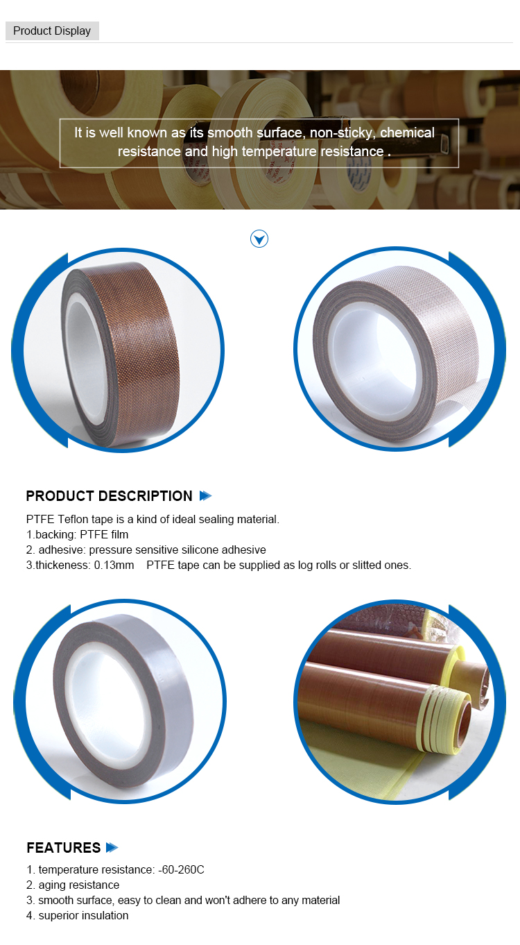 high temperature resistant PTFE adhesive tape