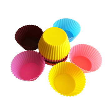 colorful small silicone cupcake molds