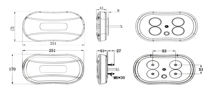 Linear LED Warning Light Bar