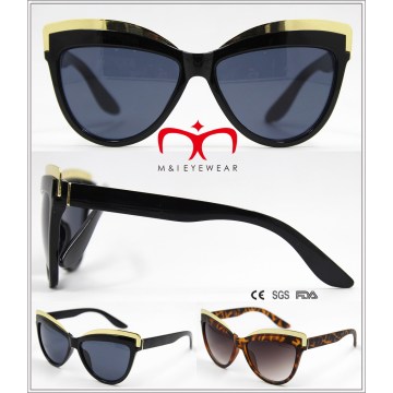 Plastic Cat′s Eye Sunglasses with Metal Decoration (WSP604567)