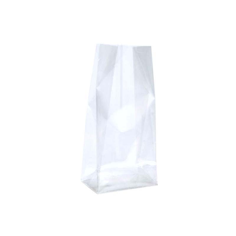 Pe transparent flat bottom bag