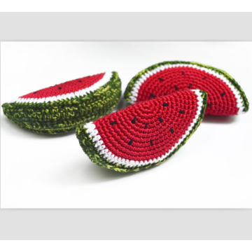 Crochet Watermelon slice Crochet toy Teething Toy Pretend food Crochet vegetables Crochet fruits Pretend play Nursery decor Kids