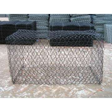 Gabion cesta, gabion caja, red hexagonal