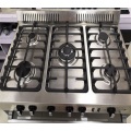 Equipo de cocina occidental Rango de acero inoxidable Horne de gas