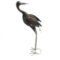 Rusty Metal Absorbing Crane Animal Home and Garden Decoration