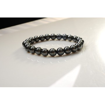 Classique Style Magnétique Hématite Bracelet santé 8mm Ronde Semi Précieuse pierre Stretch femmes hommes Charmes bijoux bracelet