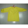 Yj-1151 Kids PU Yellow Light Rain Jacket for Toddlers Rain Wear