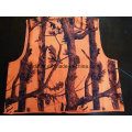 Safety Vest with All Over Print 100%Polyester Orange Colour