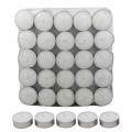 3.5hrs white unscent cheap tea light candles