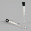 Laboratory test tube with black lid