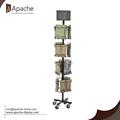 Spinning Tiered Holders Portable Magazine Display Rack