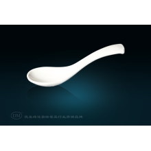 White Melamine soup spoon