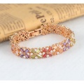 Women Gold Inlaid Zircon Wedding Bridal Bracelets (CBR0011-C)