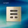 4 Gangs Lighting Switch Touch Panel Material de liga de alumínio (ID-ST1000L4)