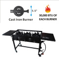 Auto Ignition Triple Propane Burner Stove With Wheels