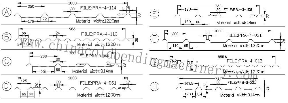 roll forming machine drawings