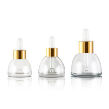 Round Glass Bottles with Dropper Cap Pagoda Shaped