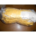 Interlock Cotton Liner Yellow Nitrile Coated Glove with Open Back