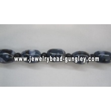 Dark grey black white Jewelry beads ceramic beads