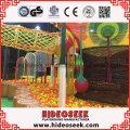 Jungle Theme Indoor Playground com enorme bola e rede de escalada
