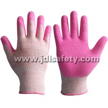 Work Glove with Pink Latex Coated (LDF8057)