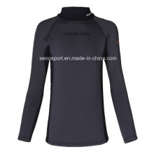 Hochwertige Spandex Nylon Schwarz Surf Rash Guard für Männer (SNRG01)