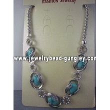 green turquoise jewelry set gold plated