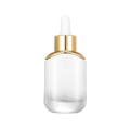 Glass dropper Bottle Gold Round shoulder