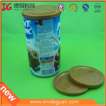 Metal Can Container 76mm Nutrition Powder Plastic PE Lid