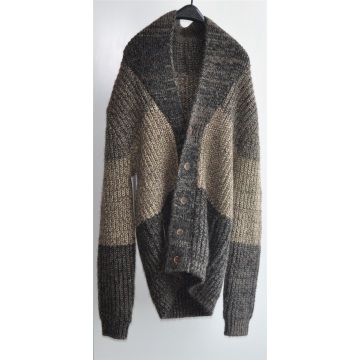 Winter Men Patterned Knitted Cardigan with Button