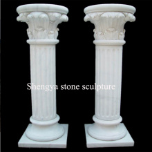 Weiße Marmor Stein Skulptur Spalte (SY-C023)