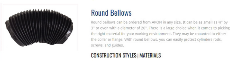 Professional customization Round Bellows