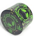 3 camadas Black Zinc Alloy Herb Grinder