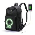 Night light backpack with USB interface student bag