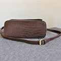 Vintage crocodile skin pattern shoulder bag