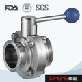 Válvula de borboleta pneumática de nível alimentar de aço inoxidável com tampa de controle (JN-BV1002)