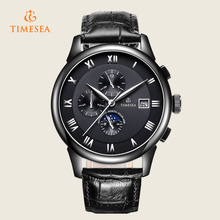 Luxury Mens Automatic Sapphire Black Stainless Steel Watch 72238