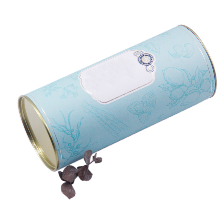 Paper tube wine custom gift box with metal lid Paper tube wine custom gift box with metal lid