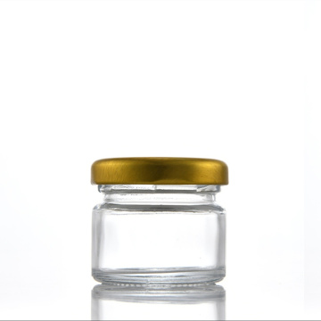 Mini jarra de mermelada de miel de vidrio 25 ml con tapa