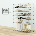 Rack de armazenamento simples e moderno com várias camadas Gabinete de sapatos de plástico à prova de poeira