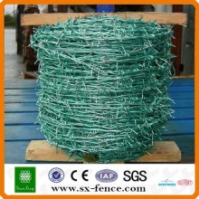 Green PVC coated Barbed Wire