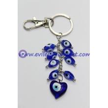 Evil Eye grapes hanging heart-shaped key chain factory wholesale