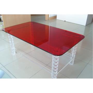 Lucite Dinning Table Red For Sale