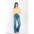 Hellblaue Weitbein-Jeans