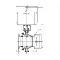 DN200-500 Válvula de esfera pneumática